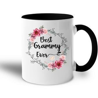 Best Grammy Ever Women Floral Decoration Grandma Accent Mug | Mazezy
