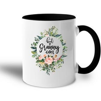 Best Granny Ever Women Flower Decor Grandma Accent Mug | Mazezy
