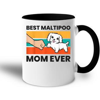 Best Maltipoo Mom Ever Funny Maltipoo Dog Accent Mug - Seseable