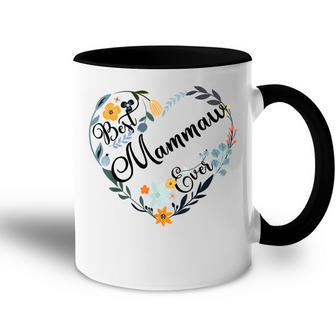 Best Mammaw Ever Heart Flower Blessed Grandma Mothers Day Accent Mug | Mazezy UK