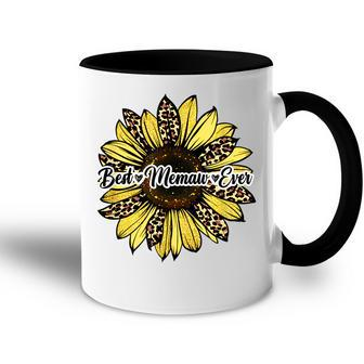 Best Memaw Ever Sunflower Memaw Mothers Day Accent Mug - Seseable