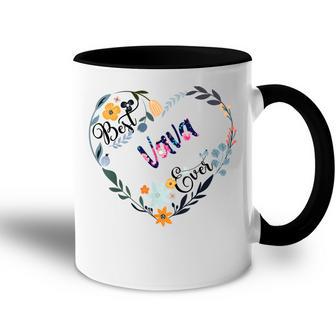 Best Vava Ever Flower Blessed Grandma Mothers Day Gift Accent Mug - Seseable