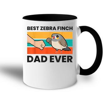 Best Zebra Finch Dad Ever Australian Zebra Finch Bird Accent Mug - Seseable