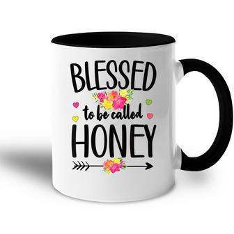Blessed To Be Called Honey Grandma Honey Grandmother Accent Mug | Mazezy