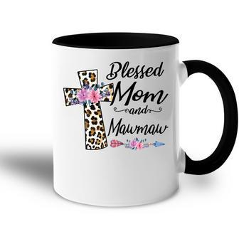 Blessed To Be Called Mom And Mawmaw Floral Mothers Day Gift For Womens Accent Mug | Mazezy