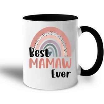 Boho Rainbow Best Mamaw Ever Funny Mothers Day Mommy Grandma Accent Mug - Seseable