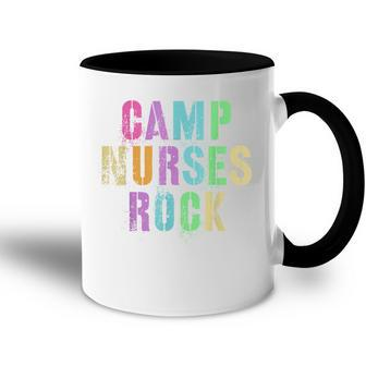 Camp Nurses Rocks Funny Camping Medical Crew Accent Mug - Seseable