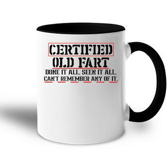 Certified Old Fart Funny Retirement Hilarious Men & Women Accent Mug | Mazezy