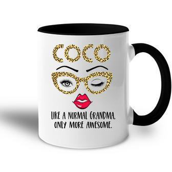 Coco Like A Normal Grandma Only More Awesome Eyes And Lip Accent Mug | Mazezy