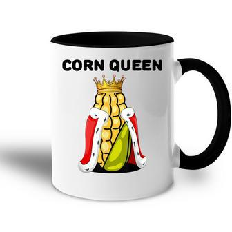 Corn Queen | Womens Corn Lover | Cute Sweetcorn Corn Accent Mug | Mazezy