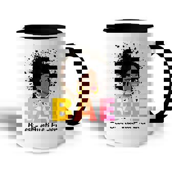 Cute African American Women Bae Best Auntie Ever Gift Gift For Womens Accent Mug | Mazezy