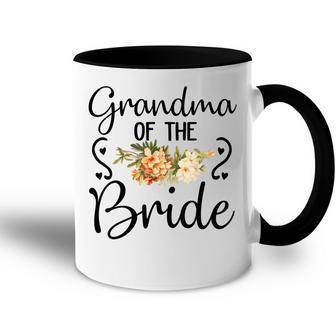 Cute Bridal Shower Wedding Flower Grandma Of The Bride Accent Mug | Mazezy