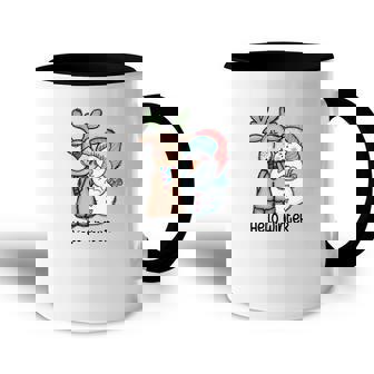 Cute Christmas Deer Snowman Hello Winter Accent Mug - Thegiftio UK