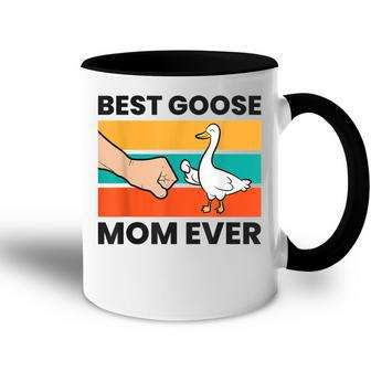 Cute Goose Best Goose Mom Ever Accent Mug - Seseable
