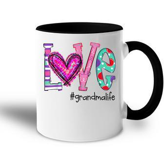 Cute Love Grandmalife Heart Gift For Grandma Accent Mug | Mazezy