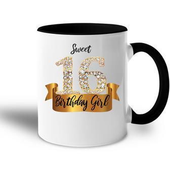 Cute Yellow White Sweet 16 Style I 16Th Birthday Outfit Gift For Womens Accent Mug | Mazezy