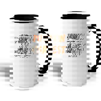 Funny Fall Pumpkin Kisses And Harvest Wishes Accent Mug - Thegiftio UK