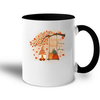 Funny Fall Pumpkin Kisses Harvest Wishes V2 Accent Mug - Thegiftio UK