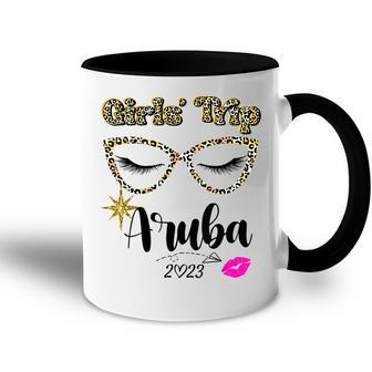 Girls Trip Aruba 2023 For Womens Weekend Birthday Squad Accent Mug | Mazezy UK
