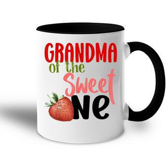 Grandma The Sweet One Strawberry Birthday Family Party Accent Mug | Mazezy CA