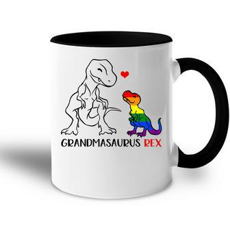 Grandmasaurus Rex T Rex Dinosaur Proud Grandma Lgbt Gift For Womens Accent Mug | Mazezy