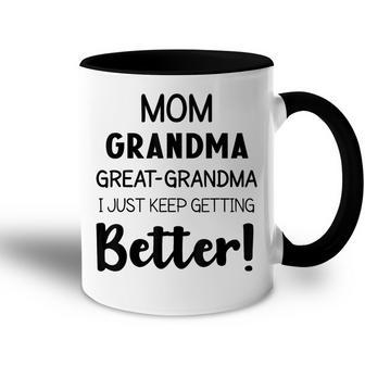 Grandmother Novelty Funny Mom Grandma Greatgrandma Accent Mug | Mazezy