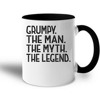 Grumpy From Grandchildren Grumpy The Myth The Legend Gift For Mens Accent Mug - Seseable