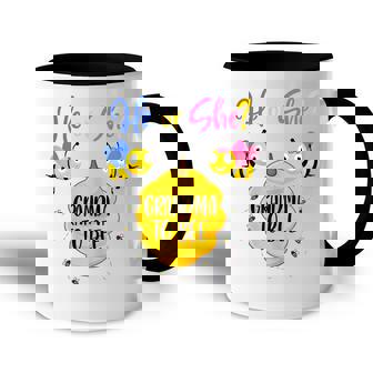 He Or She Grandma To Bee Gender Reveal Baby Shower Gift For Womens Accent Mug | Mazezy