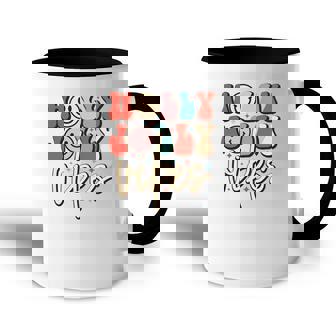 Holly Jolly Vibes Christmas Gifts Accent Mug - Thegiftio