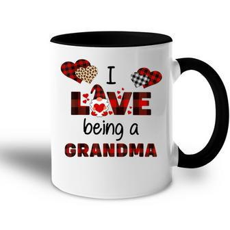 I Love Being A Grandma Nana Mimi Gnome Holding Heart Pajama Accent Mug | Mazezy