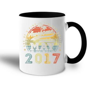 Kids 6 Year Old Awesome Since May 2017 6Th Birthday Accent Mug - Seseable