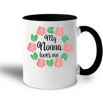 Kids My Nonna Loves Me Mothers Day Xmas Italian Grandma Girl Accent Mug | Mazezy