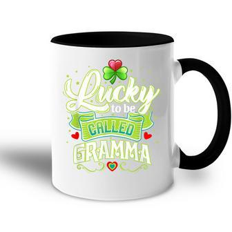 Lucky To Be Called Gramma St Patricks Day Proud Grandma Accent Mug | Mazezy