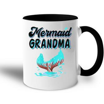 Mermaid Grandma Party Outfit Dad Mama Girl Mermaid Mom Gift For Womens Accent Mug | Mazezy