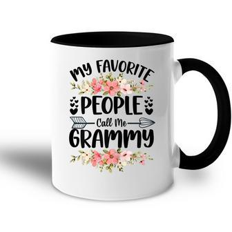 My Favorite People Call Me Grammy Mothers Day Gifts Gift For Womens Accent Mug | Mazezy