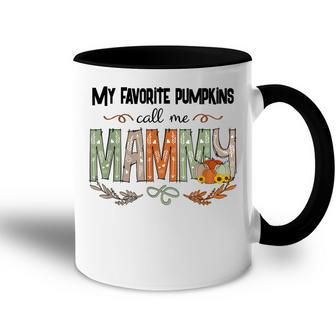 My Favorite Pumpkins Call Me Mammy Costumes Halloween Gifts Accent Mug | Mazezy
