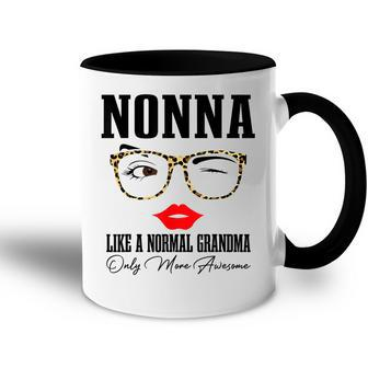Nonna Like A Normal Grandma Only More Awesome Women Leopard Accent Mug | Mazezy