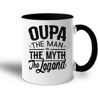 Oupa From Grandchildren Oupa The Myth The Legend Gift For Mens Accent Mug - Seseable
