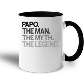 Papo The Man The Myth Legend Gift Accent Mug - Seseable
