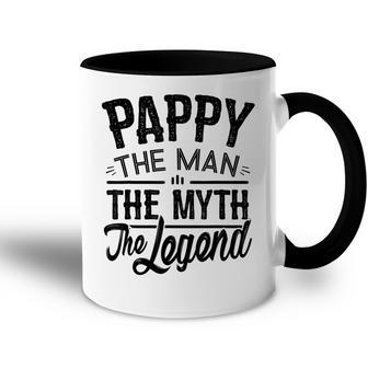 Pappy From Grandchildren Pappy The Myth The Legend Gift For Mens Accent Mug - Seseable