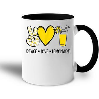 Peace Love Lemonade Accent Mug | Mazezy