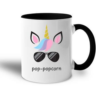 Poppopcorn Funny Unicorn Poppop Grandpa Costume Gift For Mens Accent Mug | Mazezy