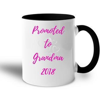 Promoted To Grandma 2018 New Grandma Gift Accent Mug | Mazezy