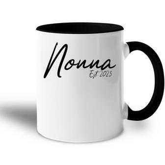 Promoted To Nonna 2023 Italian Grandma 2023 New Grandmother Gift For Womens Accent Mug | Mazezy