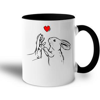 Rabbit Love Bunny Funny Gift For Girls Womens Accent Mug | Mazezy