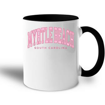 Retro Myrtle Beach South Carolina Beach Womens Girls Summer Accent Mug | Mazezy