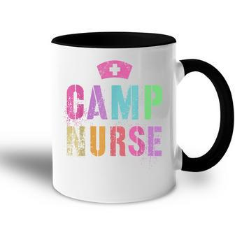 Rockin Camp Nurse Nursing Student Camping Purple Medical Accent Mug - Seseable