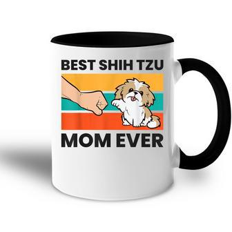 Shih Tzu Mama Best Shih Tzu Mom Ever Accent Mug - Seseable