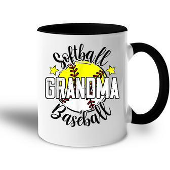 Softball Baseball Grandma Gift Mothers Day Accent Mug | Mazezy
