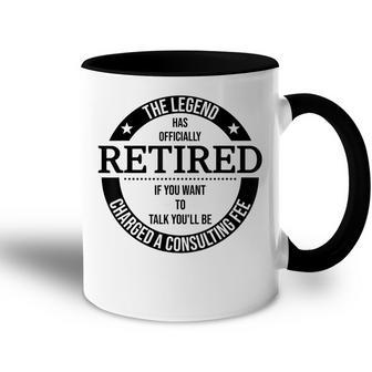 The Legend Has Officially Retired Congratulations Retirement Gift For Mens Accent Mug - Seseable